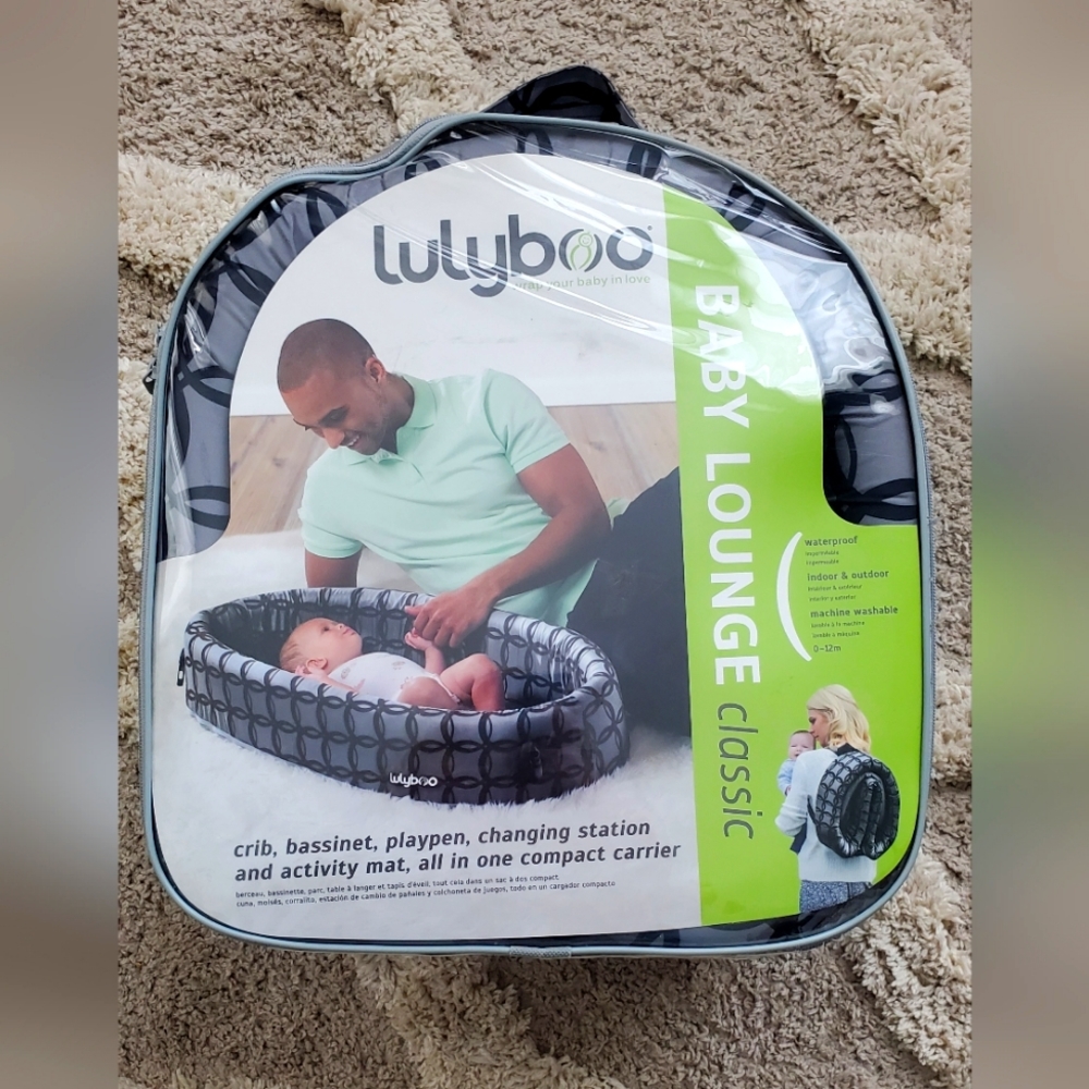 LulyBoo Baby Lounge Classic Black & Grey